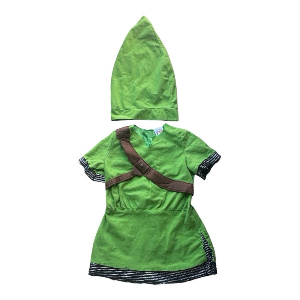 Disguise Zelda Link Classic Costume Tunic Hat Kids Small 4-6 Halloween Cosplay